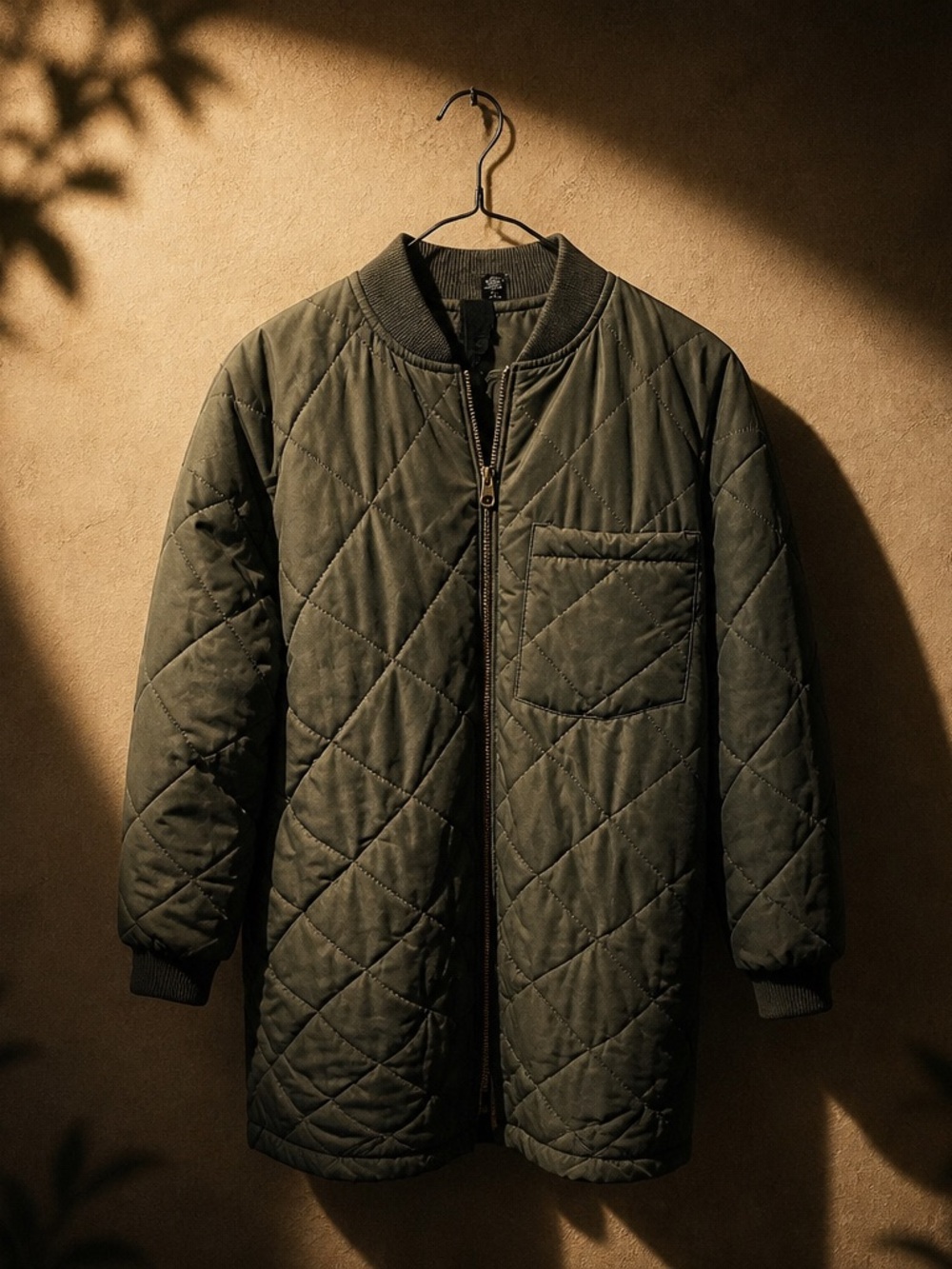 Vero Moda Quilted Long Puffer Jacket - Olive Green